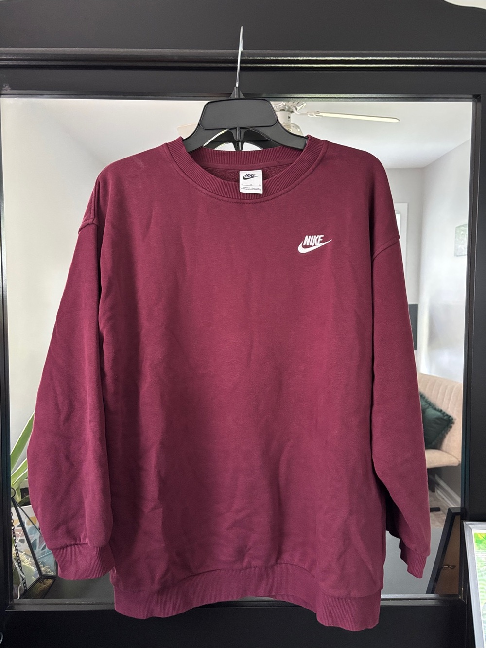 Nike Girl’s Burgundy Crewneck Sweatshirt